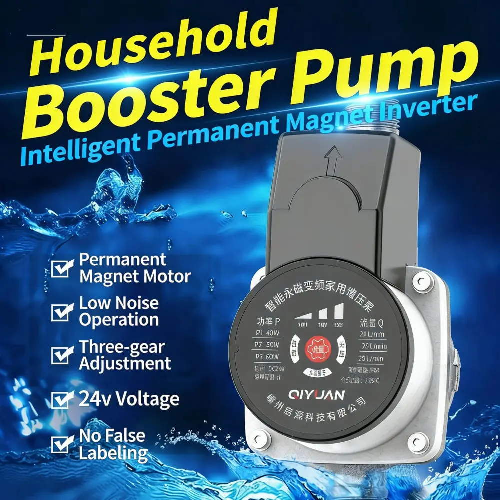 Pompe de surpression silencieuse à fréquence variable à aimant permanent intelligent